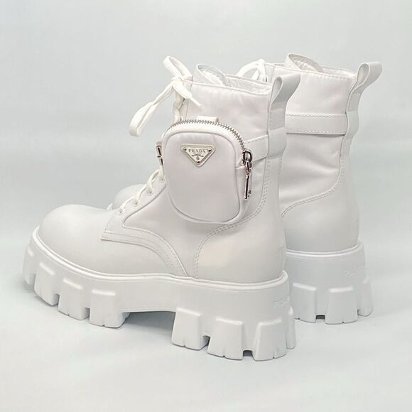 Prada Monolith Leather and Re-Nylon Boots with Pouch size 40 - Picture 7 of 16